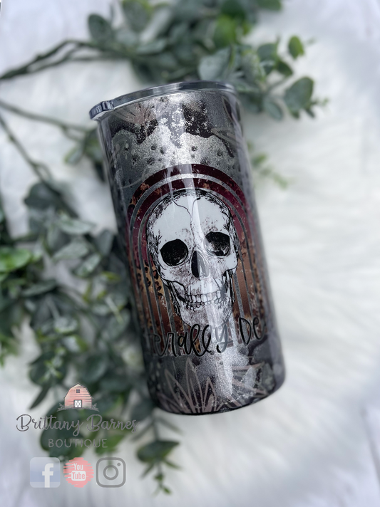 16oz SKULL PLUS SKINNY KOOZIE LID